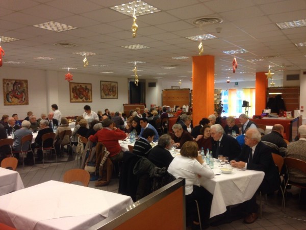 Un momento del pranzo