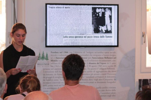 Beatrice D’Alpaos legge Marcinelle al MiM Belluno.