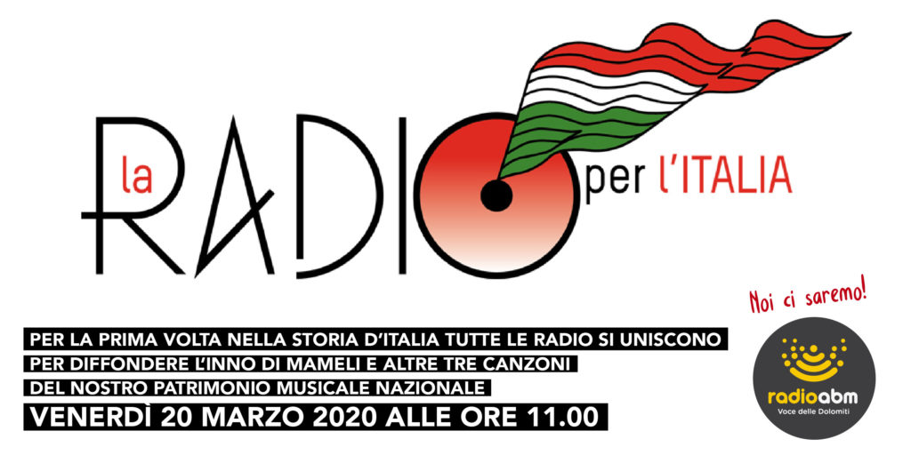 La promo dell’iniziativa comune “La Radio per l’Italia”