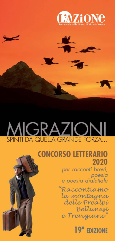 La locandina del concorso lettererario "Migrazioni. Spunti da quella grande forza..."