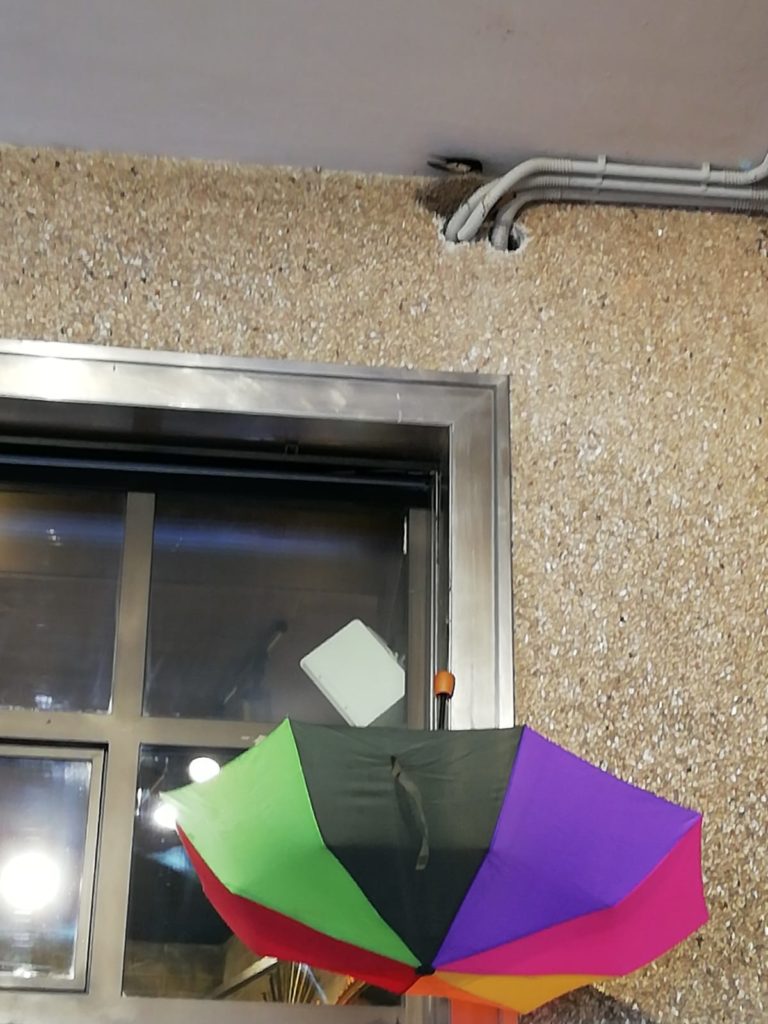 L'installazione dell'ombrello anti-guano