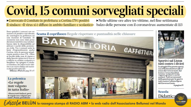 La rassegna stampa di martedì 27 ottobre 2020