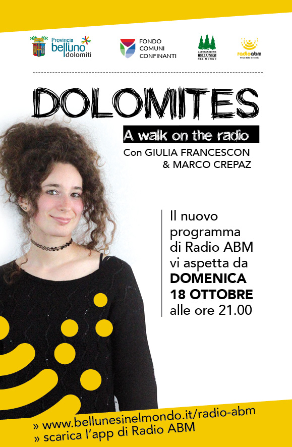 Dolomites. A walk on the radio