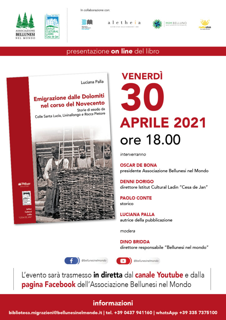 Libro Luciana Palla "Emigrazione Dolomiti"