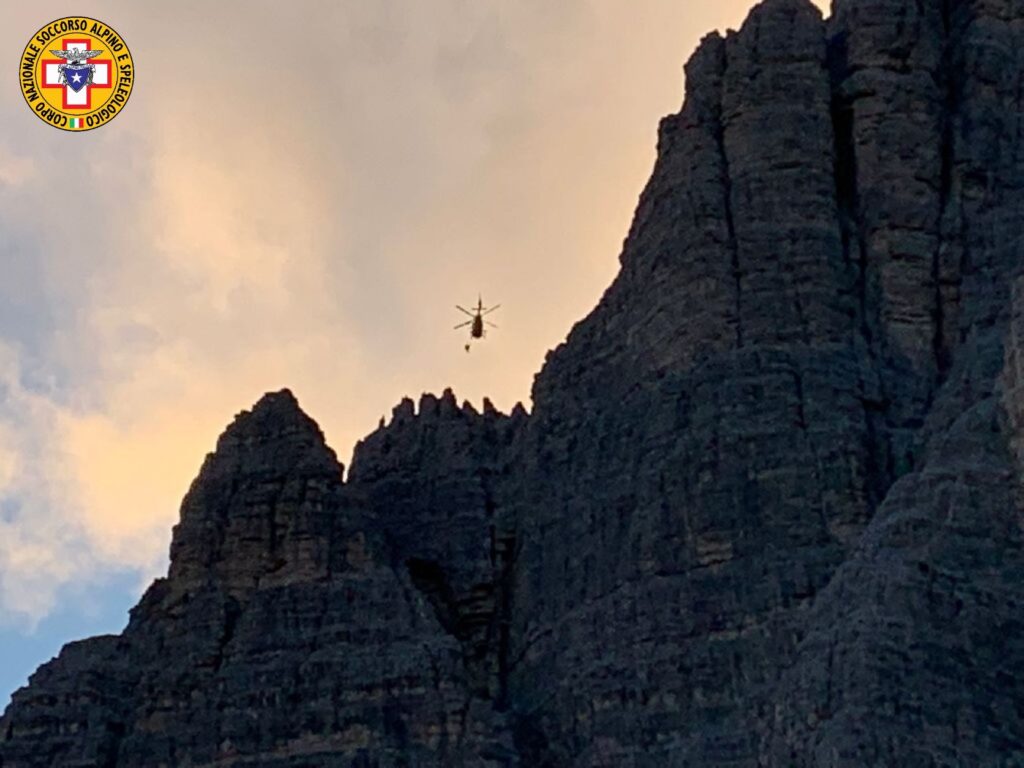 Recupero del soccorso alpino sulle Tre cime di lavaredo