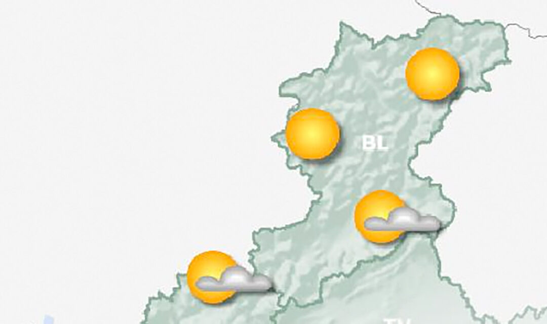Previsioni meteo per la provincia di Belluno: martedì 10 e mercoledì 11 dicembre