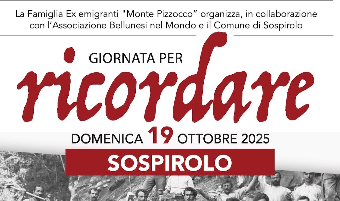 “Giornata per ricordare”. A Sospirolo un incontro in omaggio al sacrificio degli emigranti