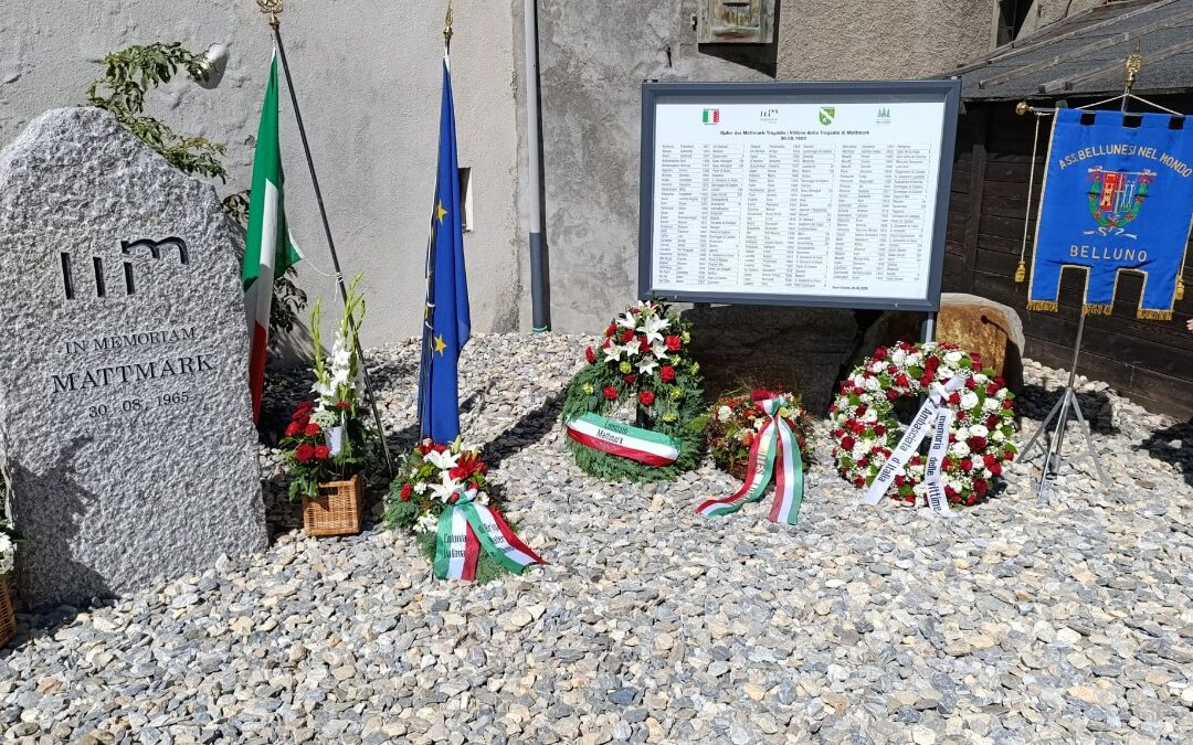 Mattmark: l’Associazione Bellunesi nel Mondo a Saas-Grund per l’inaugurazione del memoriale